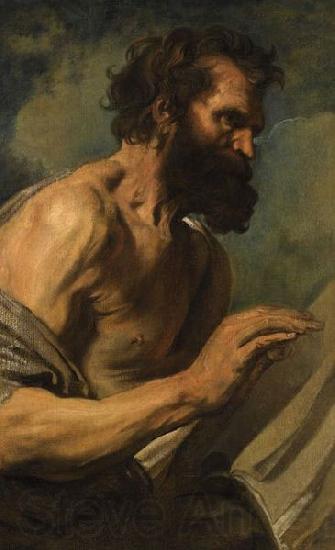 Anthony Van Dyck Study of a Bearded Man with Hands Raised, Spain oil painting art